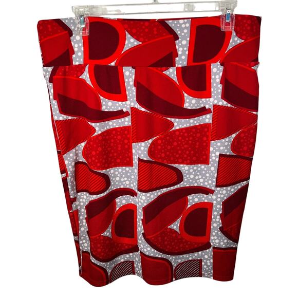 LulaRoe Cassie Pencil Skirt Career Collection Stretchy Tribal Pattern Midi 3X - Picture 1 of 1